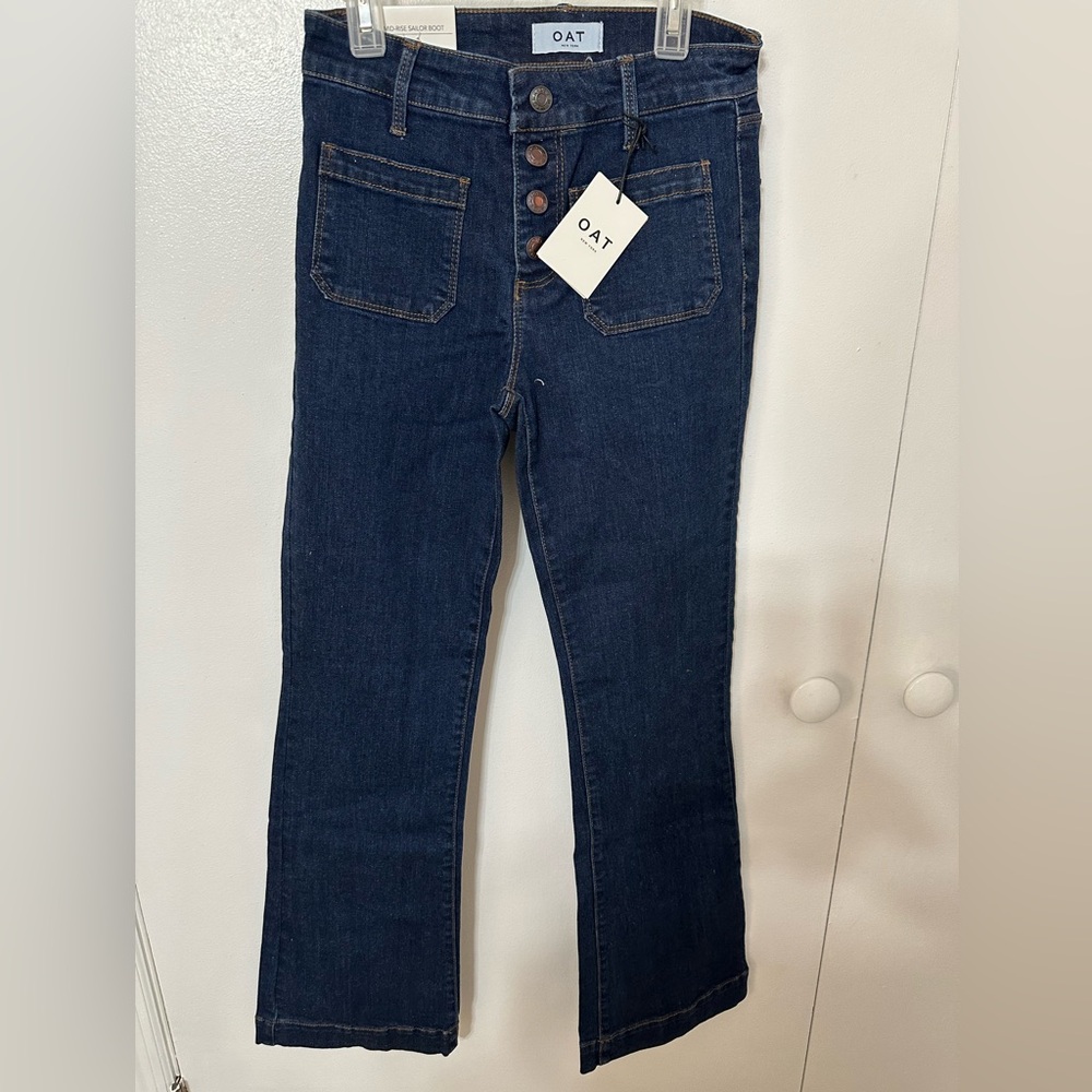 OAT Mid-Rise Sailor Boot Jeans NWT